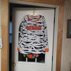 Celebrate Halloween Mummy Glow In The Dark Pajama Set Size Women's L Worn 1 Time